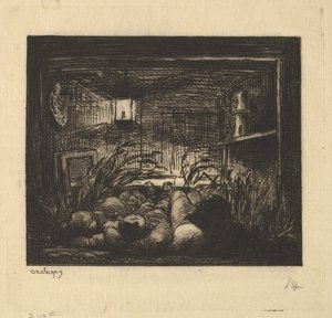 1861年在船上睡觉。 作者 查尔斯·弗朗索瓦·杜比尼