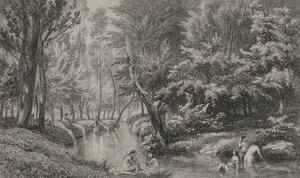 泳客c。 1847年。 作者 查尔斯·弗朗索瓦·杜比尼