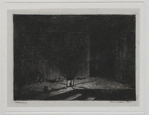 乘船游览：旅馆内部旅馆走廊，1861年。 作者 查尔斯·弗朗索瓦·杜比尼