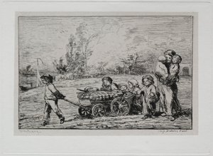 乘船游览：进入Le Botin船上的家具或到船上，1861年。 作者 查尔斯·弗朗索瓦·杜比尼