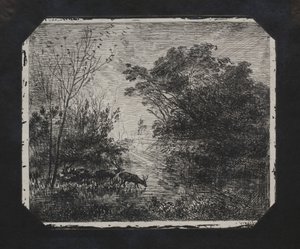 鹿，1862年。 作者 查尔斯·弗朗索瓦·杜比尼