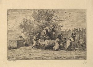 车的继承人》，1861年。 作者 查尔斯·弗朗索瓦·杜比尼