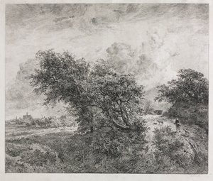 灌木丛，1855年。 作者 查尔斯·弗朗索瓦·杜比尼
