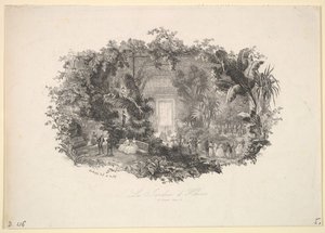 冬季花园，1843年。 作者 查尔斯·弗朗索瓦·杜比尼