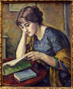 读。 Charles Guerin (1875-1939) 作画，布面油画