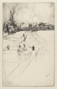 从港湾看纽约，1905年。