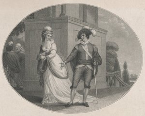 Beatrice和Benedick 莎士比亚，《无事生非》，第4幕第1场，Au...，1784年8月12日。 作者 查尔斯·高蒂尔·普莱特