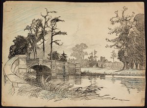 克兰福德公园桥，希灵顿，伦敦，1892-1933年 作者 查尔斯·乔治·哈珀