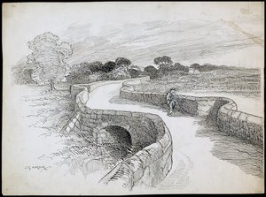 德比郡斯坦顿桥（Swarkestone Bridge），德比郡斯坦顿桥（Stanton By Bridge 作者 查尔斯·乔治·哈珀