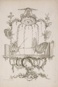 决斗 Le Duel，出自Saint Aubin的Essai de Papilloneries Humaines，约1756-60。