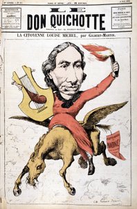 Cartoon of La Citoyenne Louise Michel - in “” Le Don Quixote””” from 05/05/1882