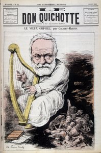 The Old Orpheus: cartoon about Victor Hugo and Russia - by Gilbert-Martin (Gilbert Martin), in “” Don Quixote of 23/06/1882