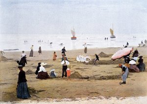 退潮时。 吉洛雕刻，约 1900 年。