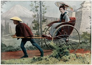 人力车，日本马车，大约1890年