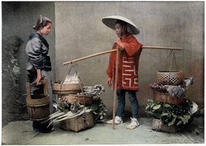 日本的蔬菜商人，c1890