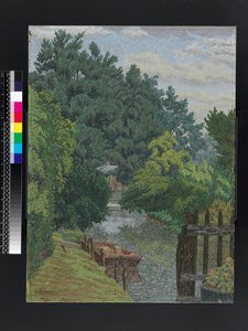 磨坊溪中的水坑，约 1930 年 作者 查尔斯·金纳