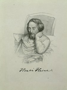 海因里希·海涅诗人的肖像1797-1856，1851年 作者 查尔斯·格莱尔