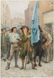 巴纳比·拉奇（Barnaby Rudge）帮助领导戈登暴动，1884年。 作者 查尔斯·格林