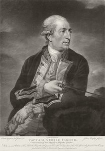 乔治农夫的肖像（1732-79）HMS&39;魁北克&39;的船长，由John Murphy雕刻，酒吧。作者：John Boydell（1719-1804）1780
