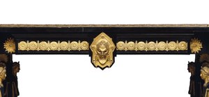 拿破仑三世表，由让·布兰德利（Jean Brandely）设计，镶嵌由E. Varlot，巴黎，约1850-75年（ormolu，镀金铜，乌木和梧桐） 作者 查尔斯·纪尧姆·迪尔