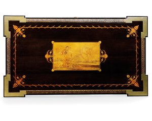 拿破仑三世表，由让·布兰德利（Jean Brandely）设计，镶嵌由E. Varlot，巴黎，约1850-75年（ormolu，镀金铜，乌木和梧桐） 作者 查尔斯·纪尧姆·迪尔