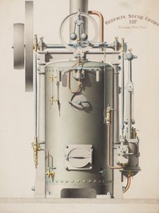 立式蒸汽机，5HP（水彩）
