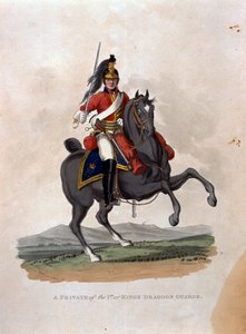 根据最新规定1812&39;，由英国帝国军队服装的第1或者国王龙骑兵卫队的私人，由JC Stadler雕刻，由Colnaghi und Co.出版1812-15 作者 查尔斯·汉密尔顿·史密斯