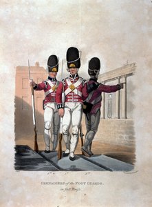 根据最新规定1812年“大英帝国陆军服装”中的守卫手套，由JC Stadler雕刻，由Colnaghi und Co.出版1812-15（c 作者 查尔斯·汉密尔顿·史密斯