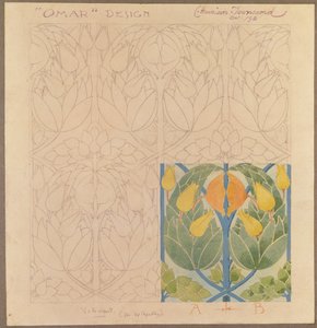Omar，设计用于丝绸和羊毛双层布，1898年（丝绸和羊毛） 作者 查尔斯·哈里森·汤森