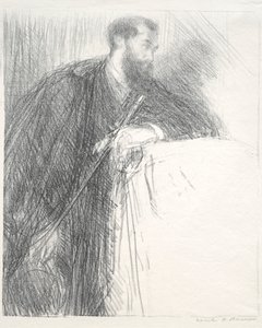 吕西安·皮萨罗（Lucien Pissarro），1895年。 作者 查尔斯·哈斯伍德·香农