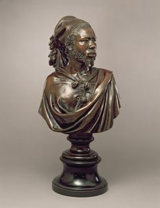 1848年苏丹达尔富尔王国玛雅人赛义德阿卜杜拉的肖像胸像（铜牌） 作者 Charles Henri Joseph Cordier