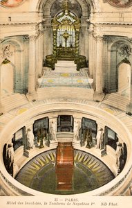 明信片/拿破仑一世墓/Invalides/巴黎/塞纳/法兰西岛/法国 作者 查尔斯·亨利·约瑟夫·莱克特