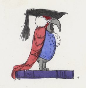 一只非常聪明的鹦鹉(彩色雕刻) 作者 查尔斯·亨利（后）贝内特