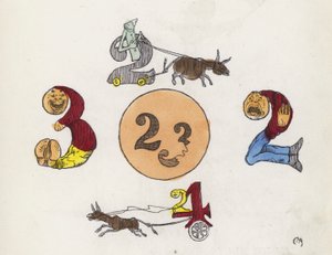 疯狂的数字（彩色雕刻） 作者 查尔斯·亨利（后）贝内特