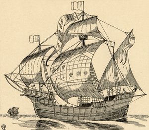 克里斯托弗·哥伦布（Christopher Columbus）时代的船，1931年