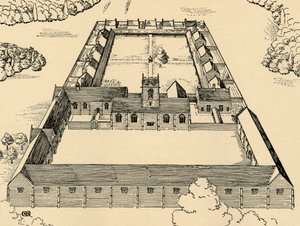 卡尔特修道院的鸟瞰图，1931年