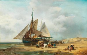 德语: Entladung der Segelschiffe 卸载帆船
