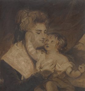 达什伍德夫人和她的儿子，ca。 1785年。