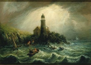 波治角灯塔海景 作者 查尔斯·哈伯德