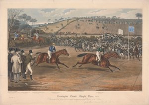 四件套之一：利明顿大障碍赛……1837 年。图版 4。沃特福德侯爵在君主号上…… 作者 查尔斯·亨特