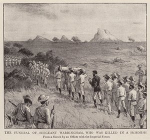 The Funeral of Sergeant Warringham, who was killed in a Skirmish (engraving) 作者 查尔斯·J·斯坦尼兰（后）