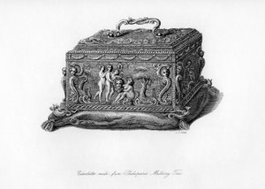 用莎士比亚桑树的木材制成的雕刻的cassolette，18世纪，1840年