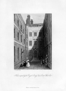 皇家学会占领的房子，弗利特街，鹤楼，1678年至1760年，1840年