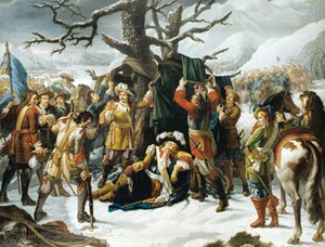 Maréchalde Turenne在图尔克海姆战役前夕睡着了 作者 查尔斯·雅克·勒贝尔