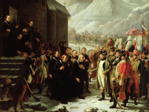 1810年5月20日，第一位领事访问圣伯纳山的临终关怀 作者 查尔斯·雅克·勒贝尔