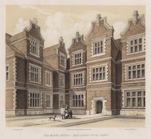 Old manor house, Hollingbourne, Kent (colour litho) 作者 查尔斯·詹姆斯·理查森
