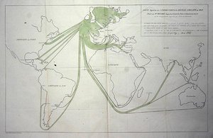 显示1850年不列颠群岛煤炭出口的地图 作者 查尔斯·约瑟夫·米纳德