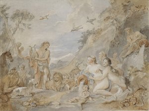 Orpheus Charming the Nymphs, Dryads, and Animals, 1757. 作者 查尔斯·约瑟夫·纳托尔