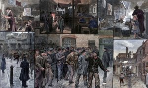 伦敦东区的苦难，1886年。 作者 查尔斯·约瑟夫·斯坦尼兰