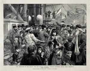 俄国犹太人在从利物浦移民之前接受医生检查，1891年 作者 查尔斯·约瑟夫·斯坦尼兰